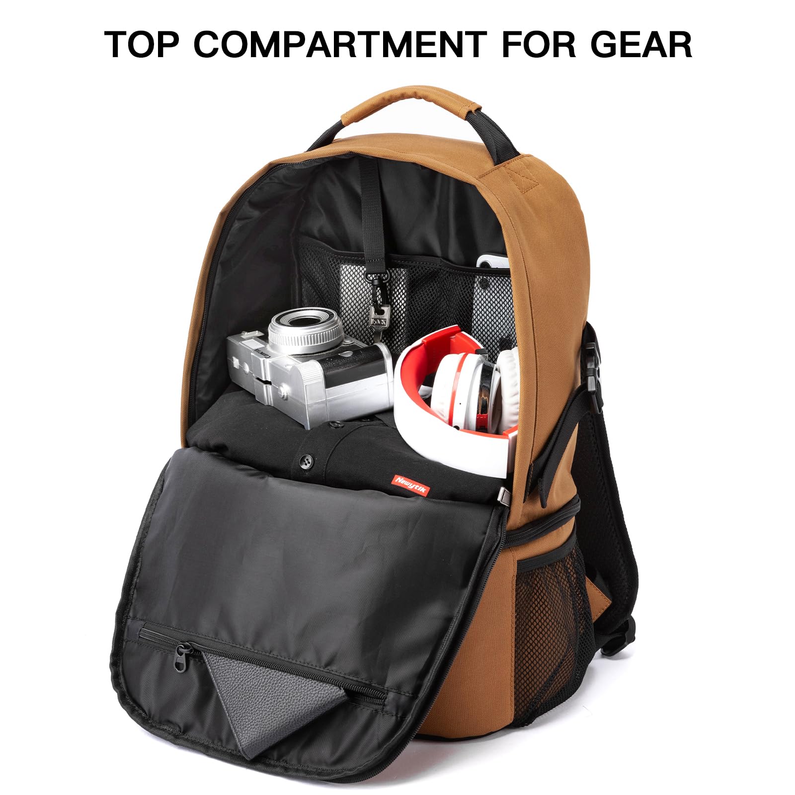 TUGUAN backpack on-shoulder view emphasizes padded straps for comfort.