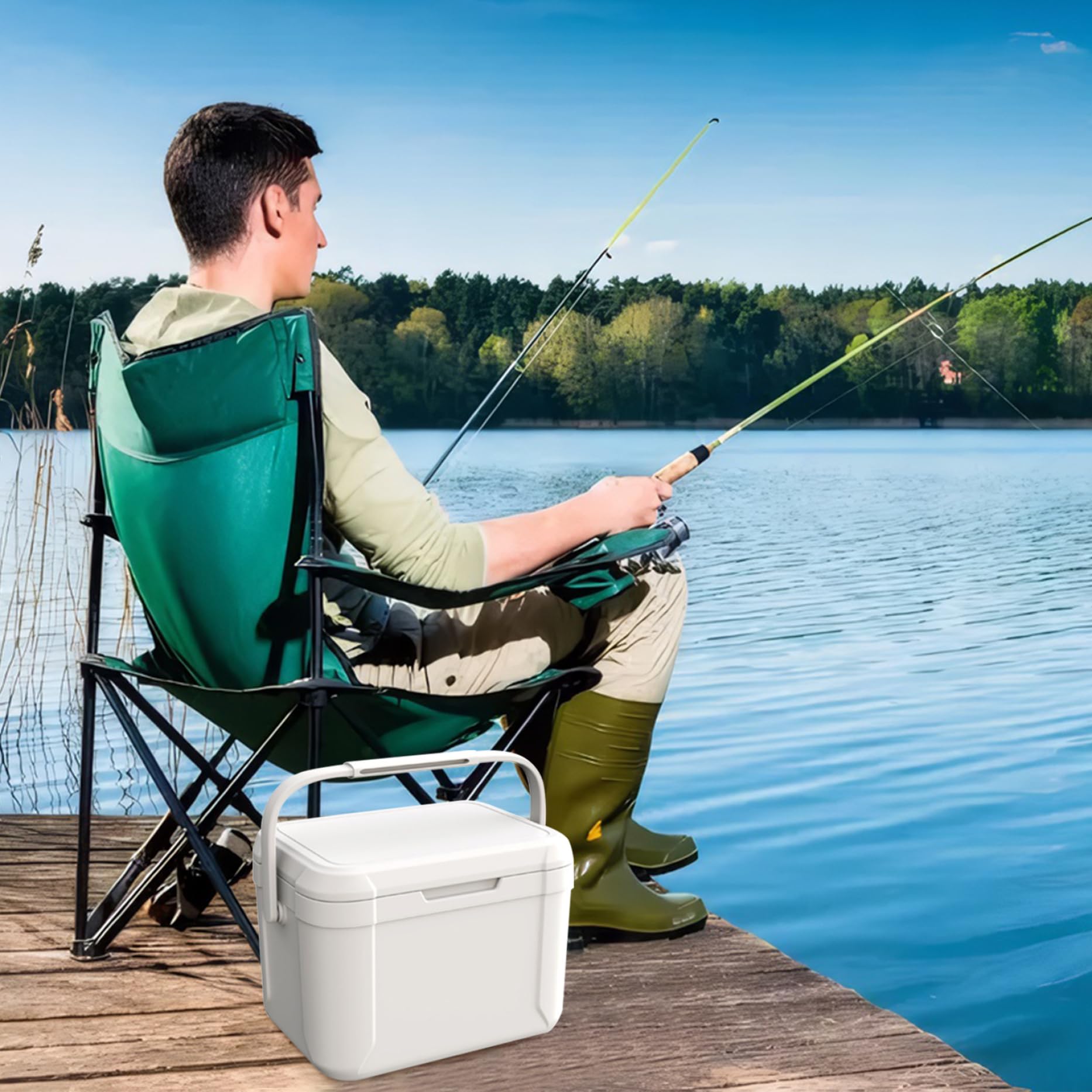 Tuimiyisou hard cooler 5qt side view emphasizes compact size for picnics.