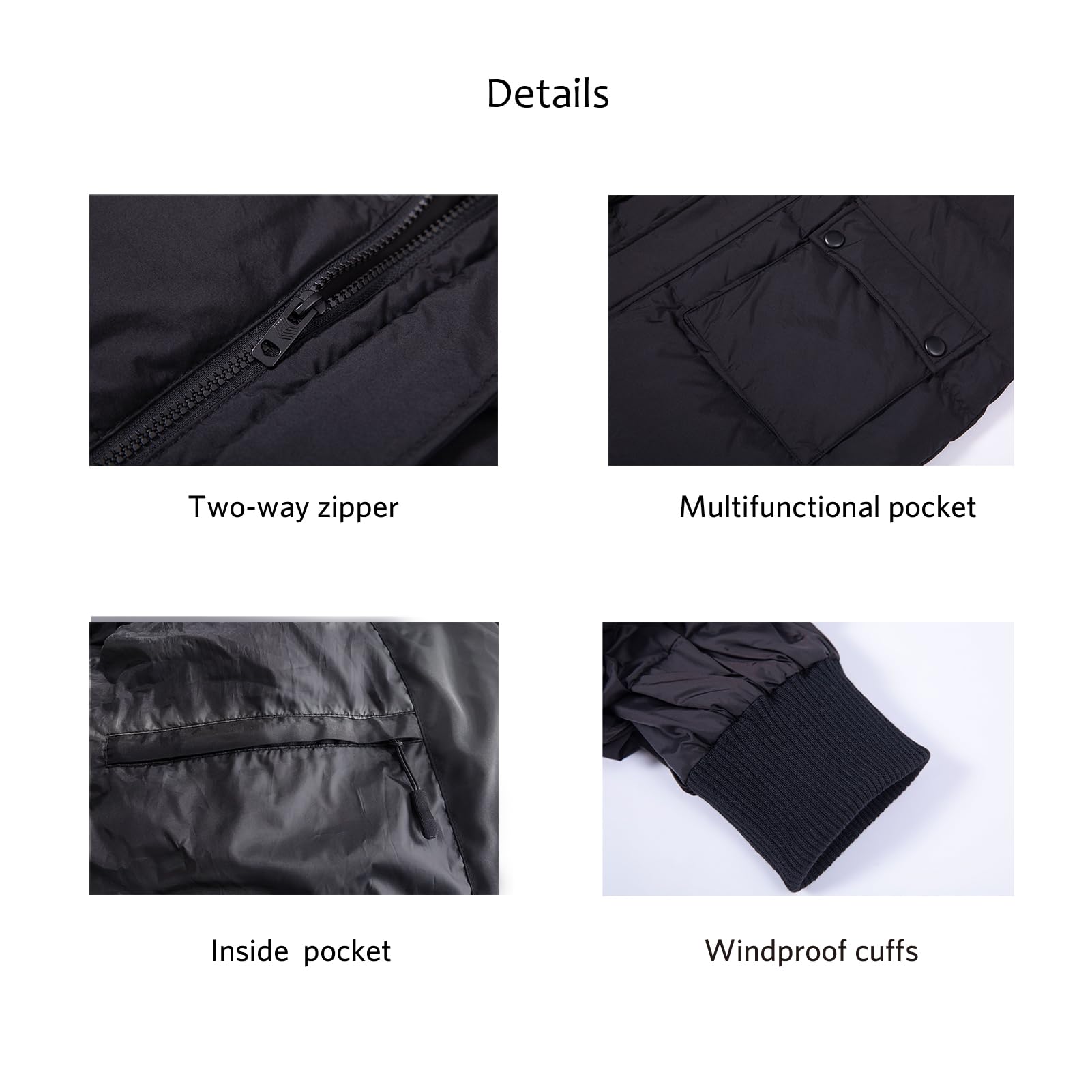 Tumjay puffer coat interior with quilted heat-storage layer for sustained warmth.