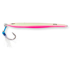Side profile of Tuna Riser 200g Pink Jig