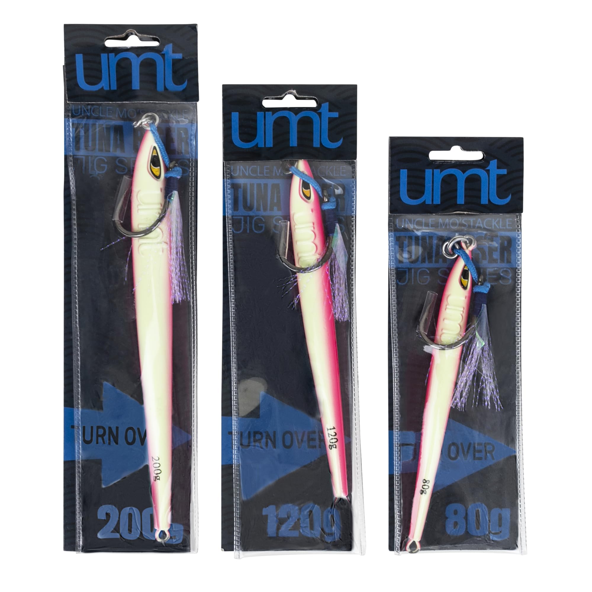 Pink glow variant Tuna Riser Jig 80g 1-pack