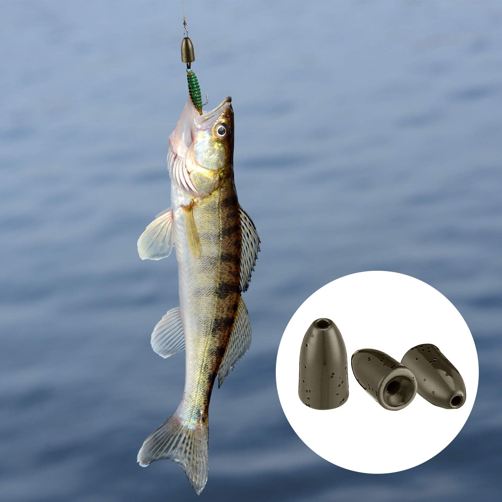 Weight hole designed to pass lines easily without tangling