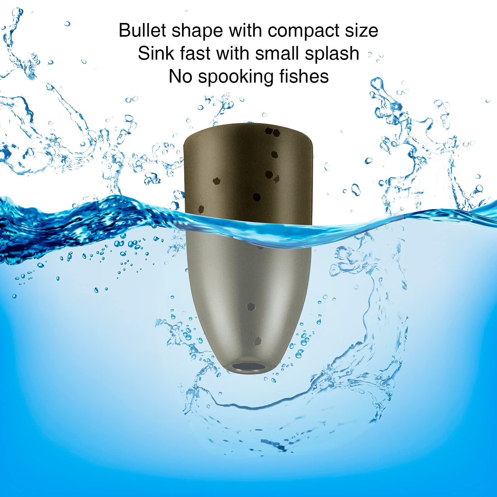 Tungsten weights in sizes 1/8 oz, 1/4 oz, and 3/16 oz