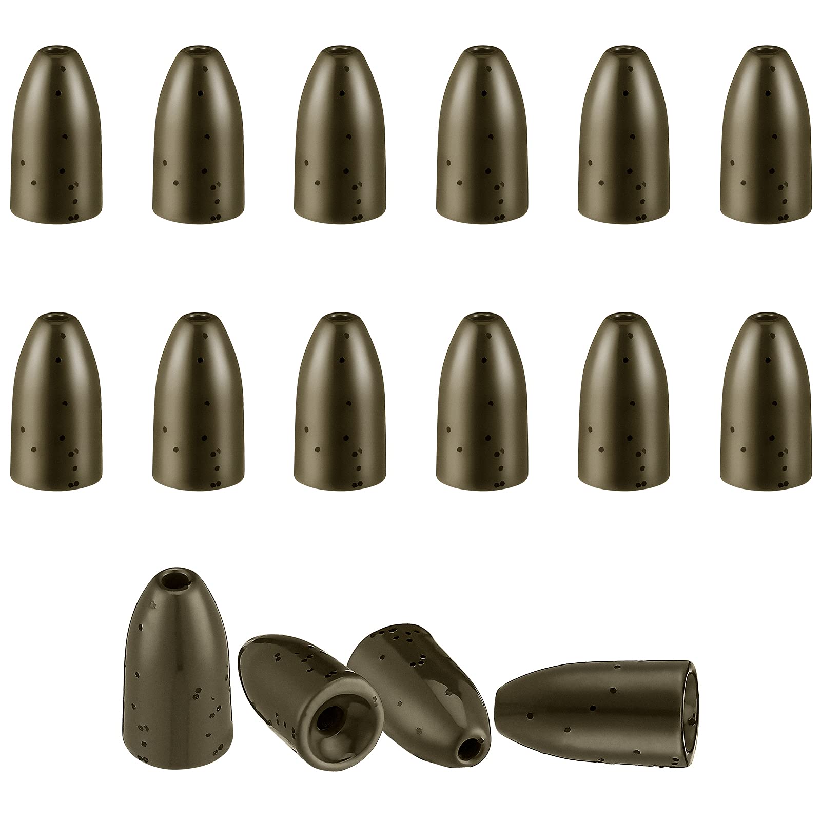 Storage box with 16 tungsten bass weights