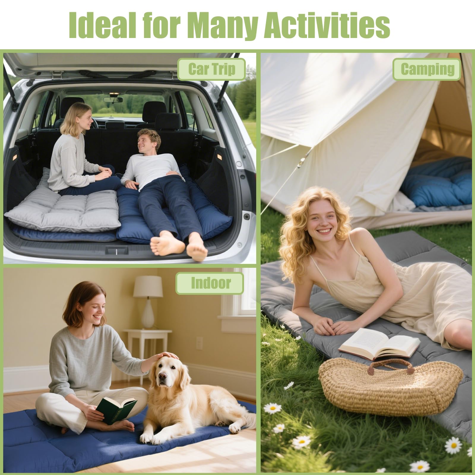 Tuphen cot pad non-slip corners keep sleeping surface stable.