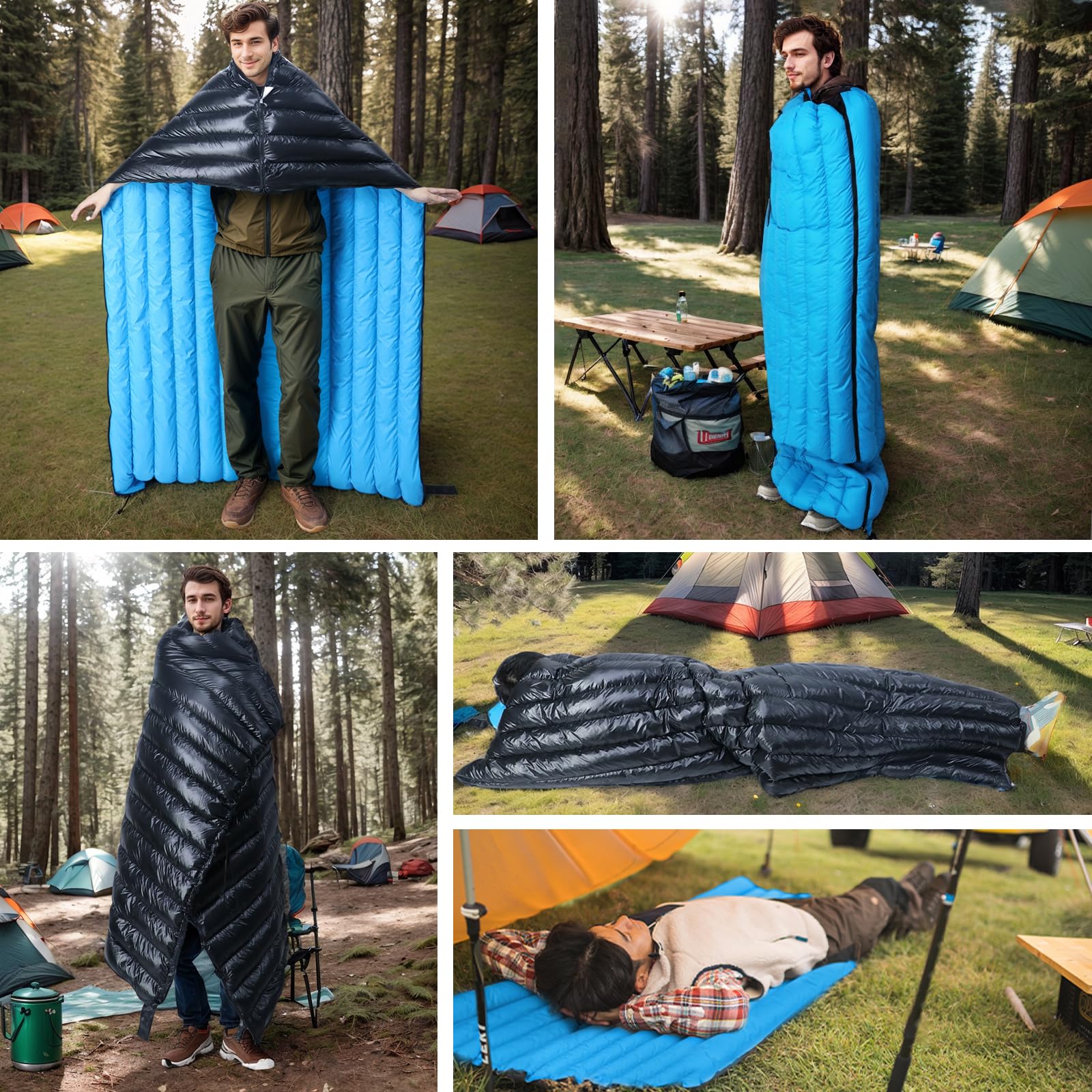 Tuphen down sleeping bag waterproof shell helps stay dry outdoors
