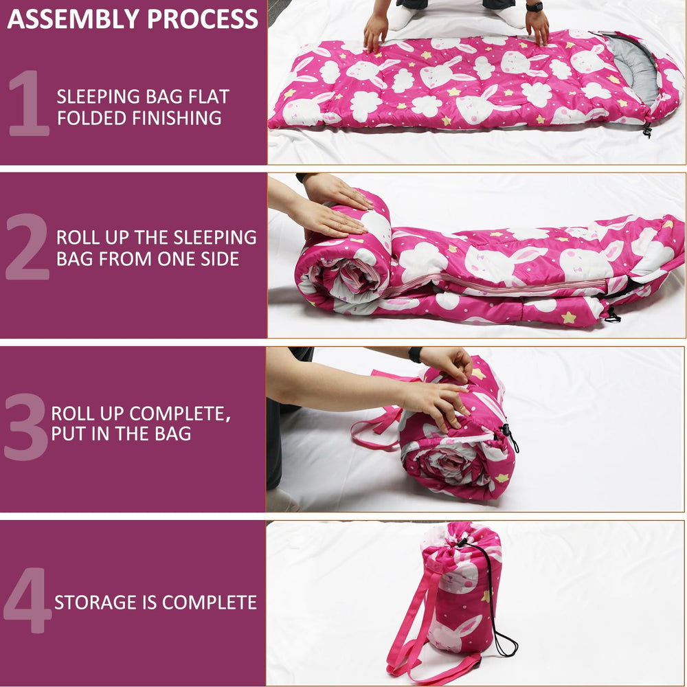 Tuphen sleeping bag features a 2-way zipper that opens into a blanket for flexible use.