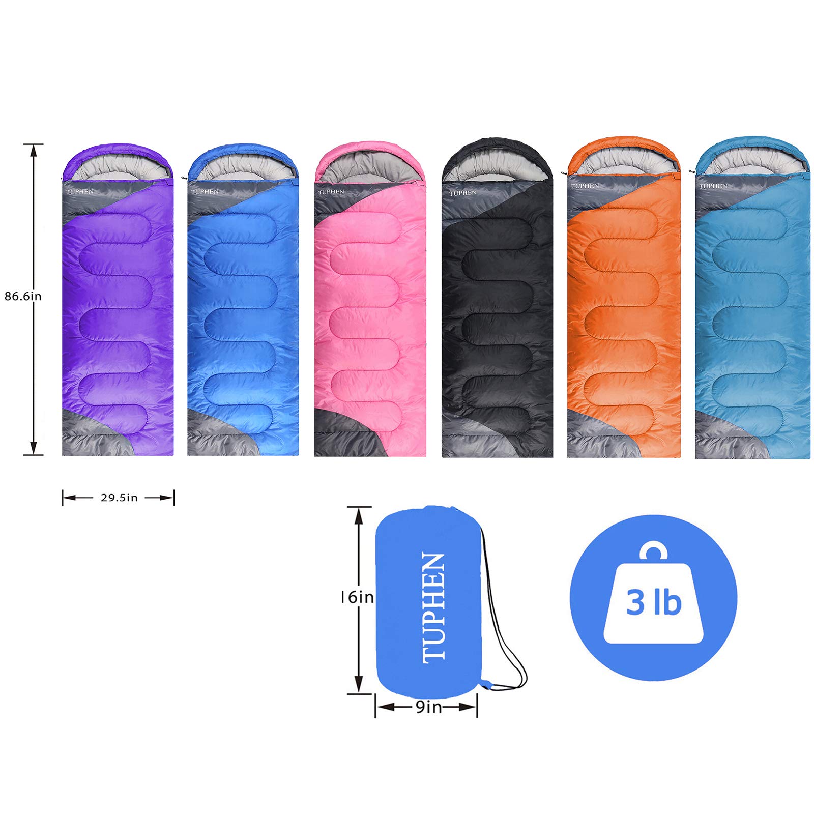 Tuphen sleeping bag backpacking setup for fast, compact camping readiness