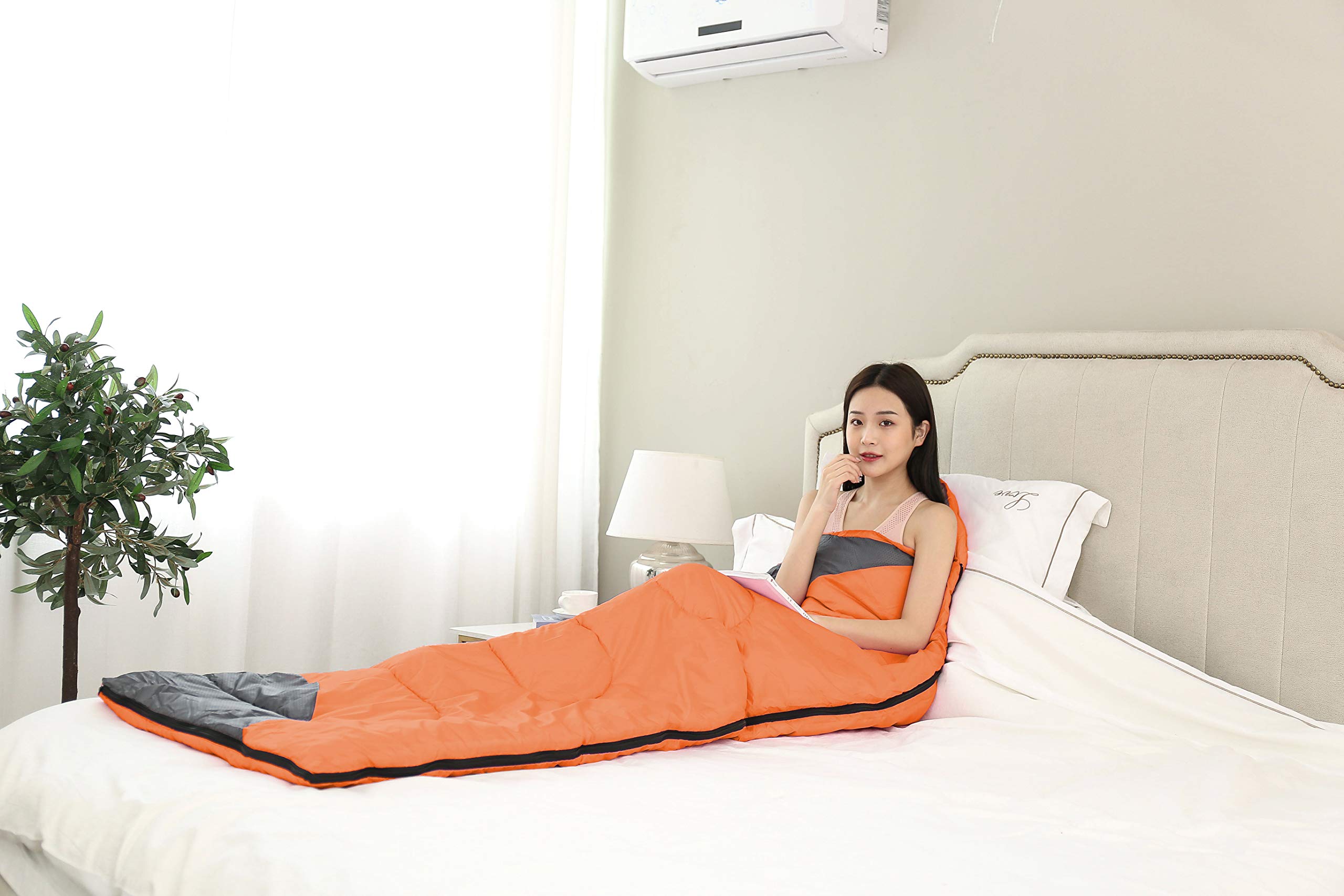 tuphen sleeping bag folded into compact travel pack