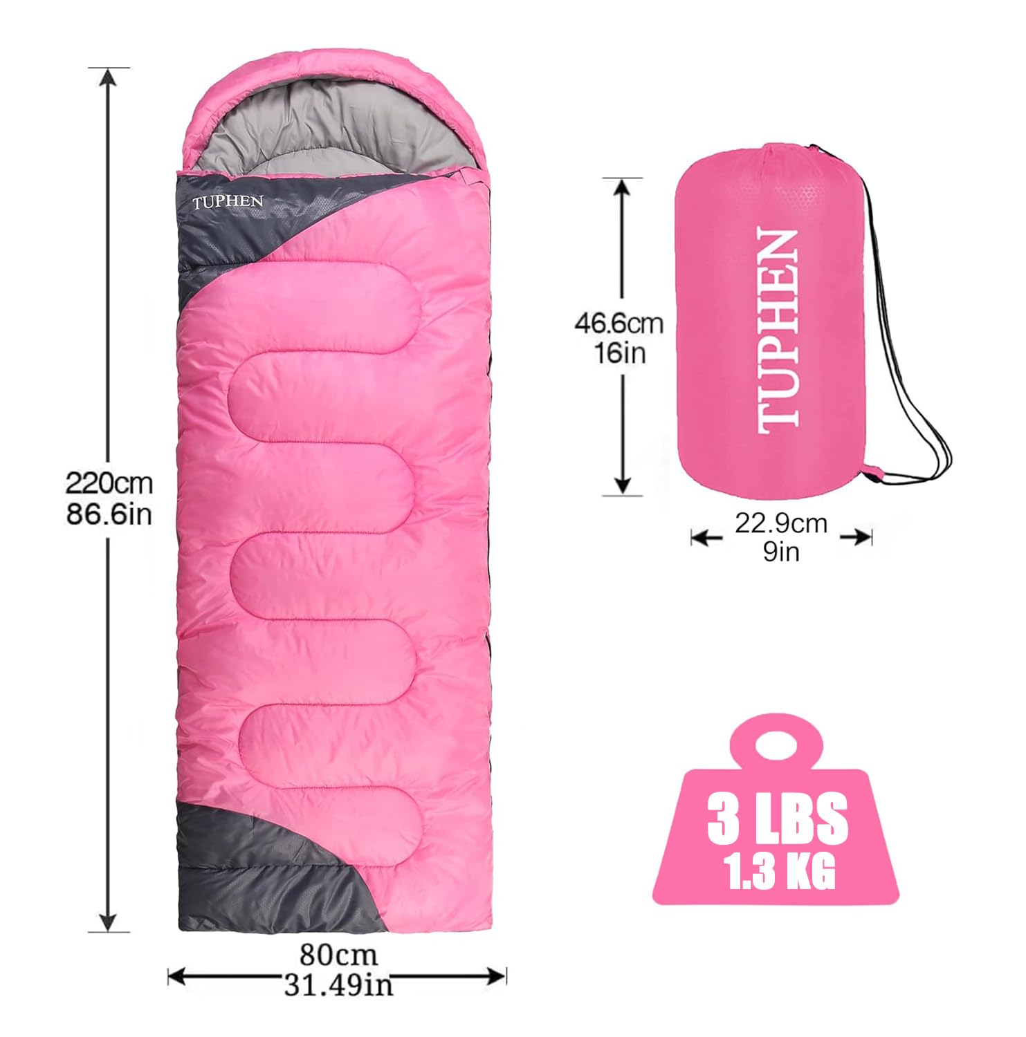 Tuphen sleeping bag microfiber liner close-up highlights soft touch and warmth.