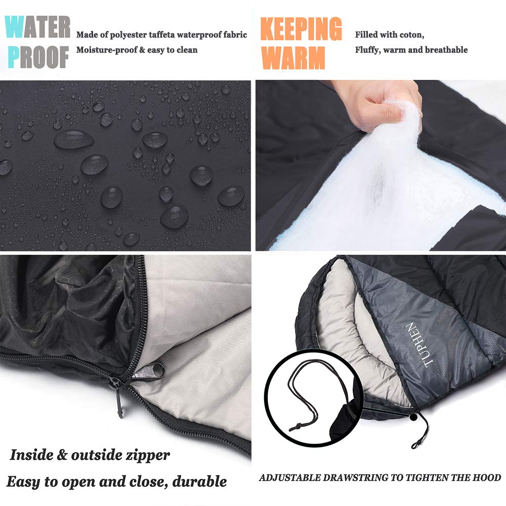 Tuphen sleeping bag open blanket layout for versatile warmth.