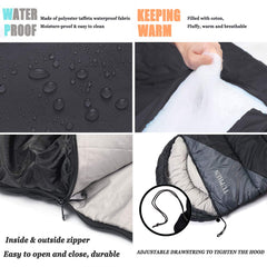 Tuphen sleeping bag open blanket layout for versatile warmth.