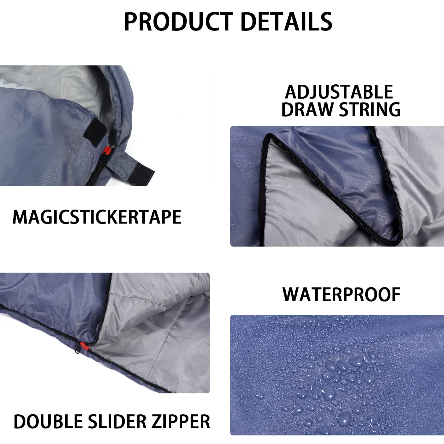 Tuphen XL sleeping bag foot-zip-design enables customizable airflow and warmth.