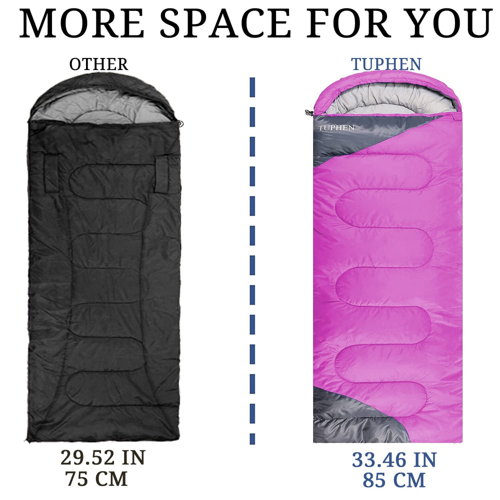 tuphen XL sleeping bag hexagonal waterproof technology enhances wet-weather protection