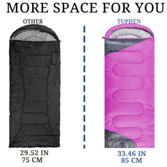 tuphen XL sleeping bag hexagonal waterproof technology enhances wet-weather protection