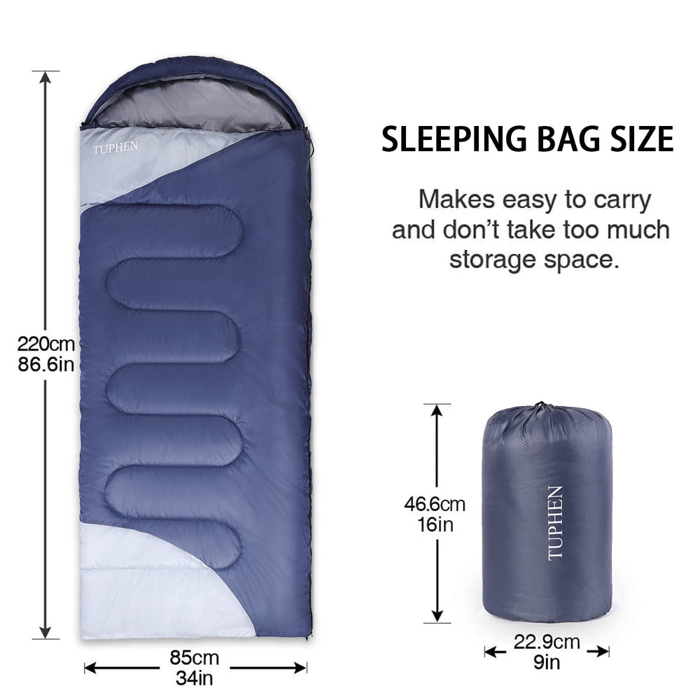 Tuphen XL sleeping bag packable-compact demonstrates easy packing in a small pack.