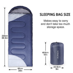 Tuphen XL sleeping bag packable-compact demonstrates easy packing in a small pack.