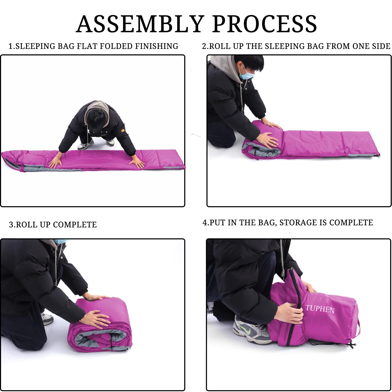 tuphen XL sleeping bag two-person configuration supports shared warmth