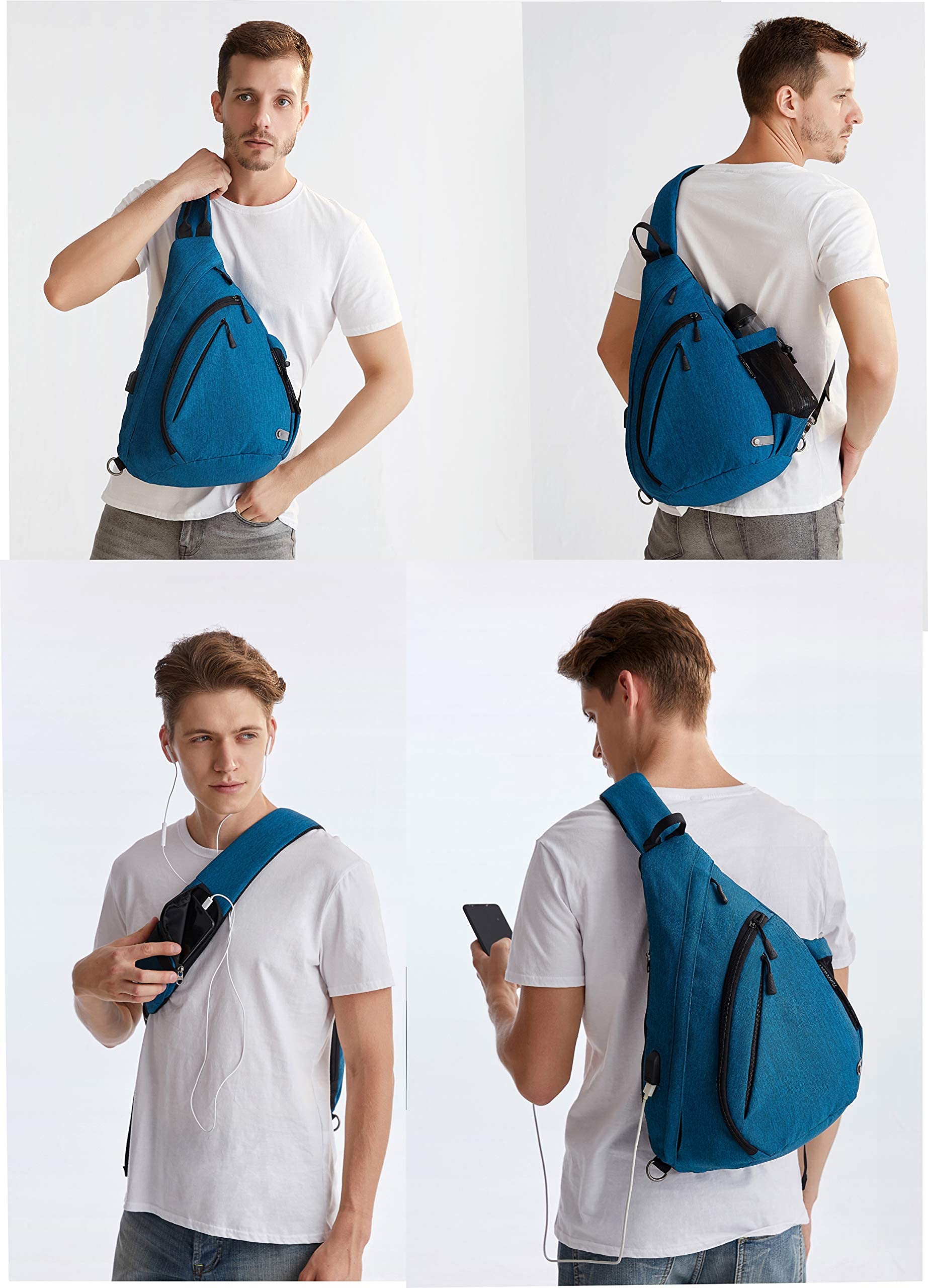 TurnWay sling bag breathable back panel for comfortable wear.