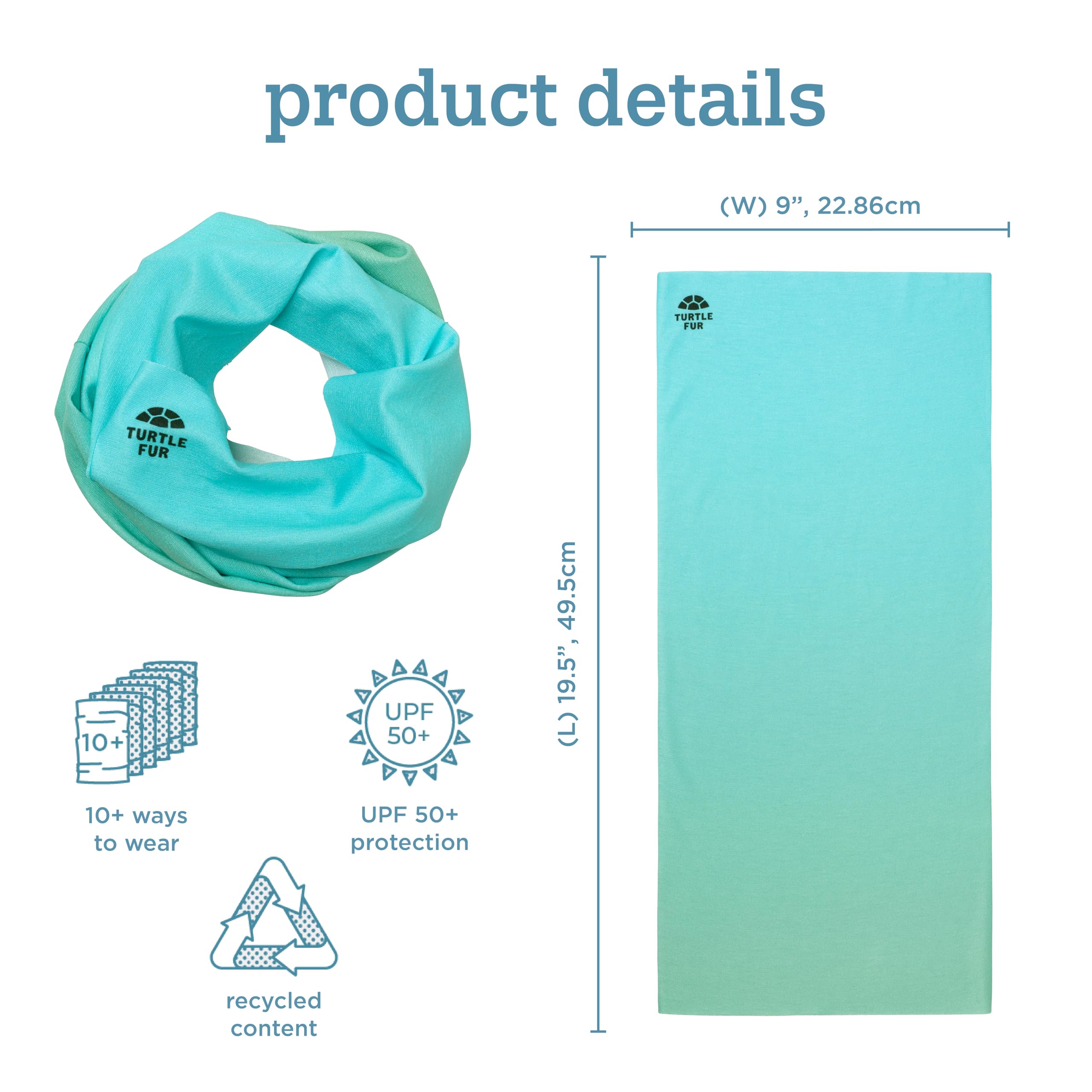 Turtle Fur Comfort Shade Tube Worn as multiple styles for outdoor adventures.