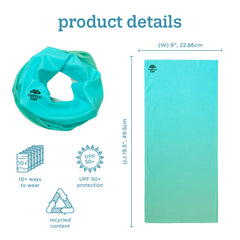 Turtle Fur Comfort Shade Tube Worn as multiple styles for outdoor adventures.