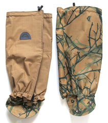 TurtleSkin snake gaiters in khaki ensure a clean look for hiking and utility wear.