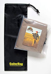 TurtleSkin SnakeArmor folded-compact gaiters ready for backpacking storage.