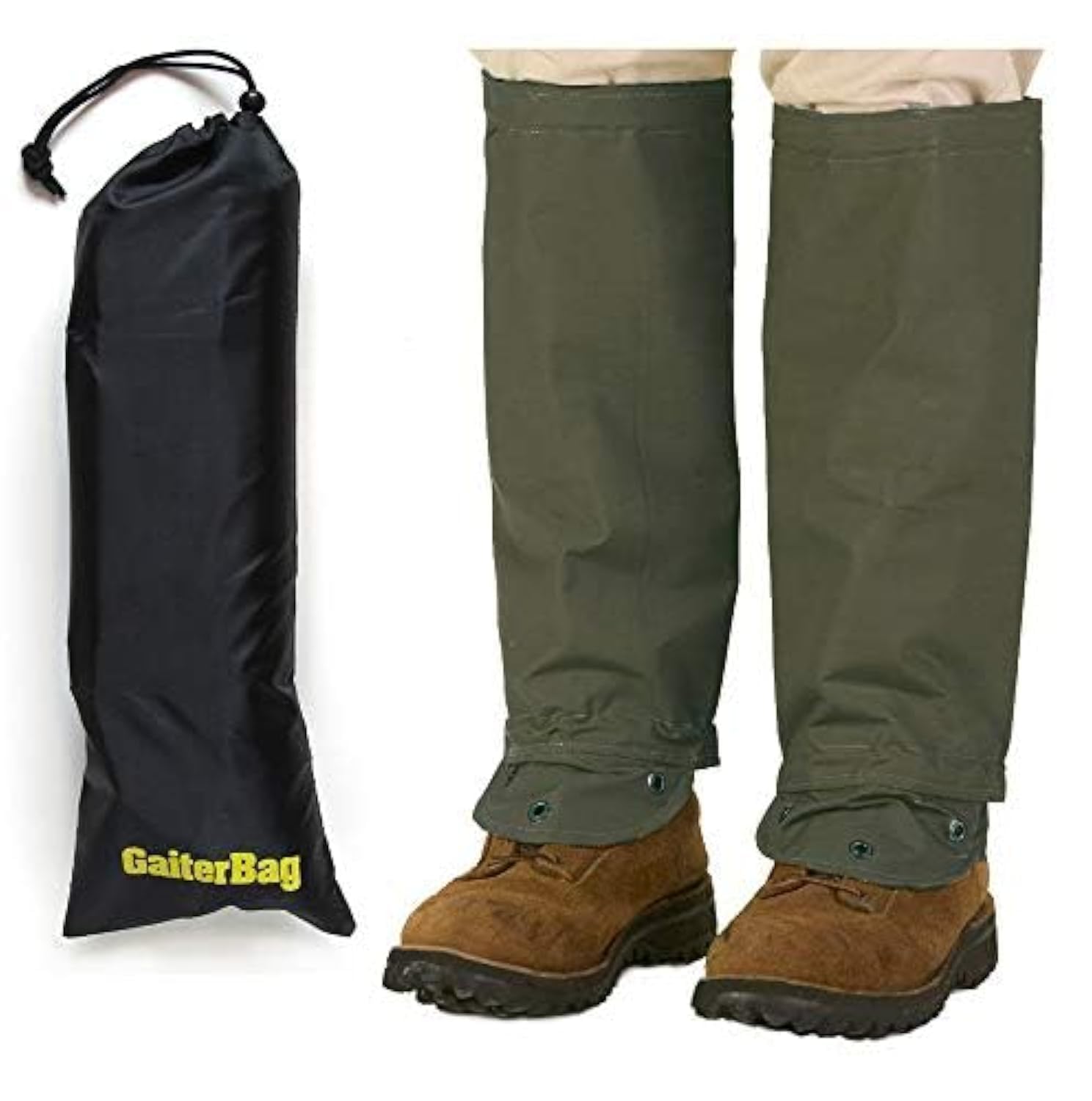TurtleSkin SnakeArmor gaiters in Sage, reversible for versatile field protection.