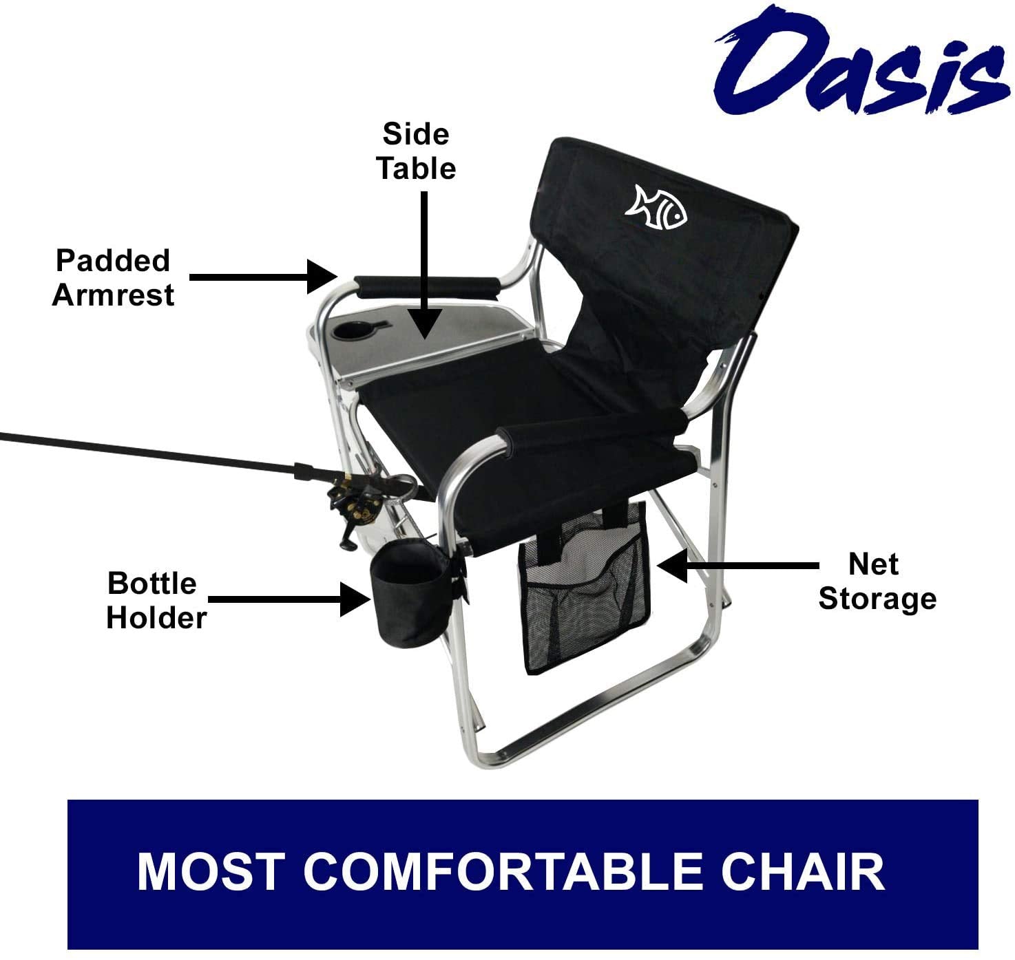 Tuscany Pro Oasis aluminum frame offers lightweight, durable support.