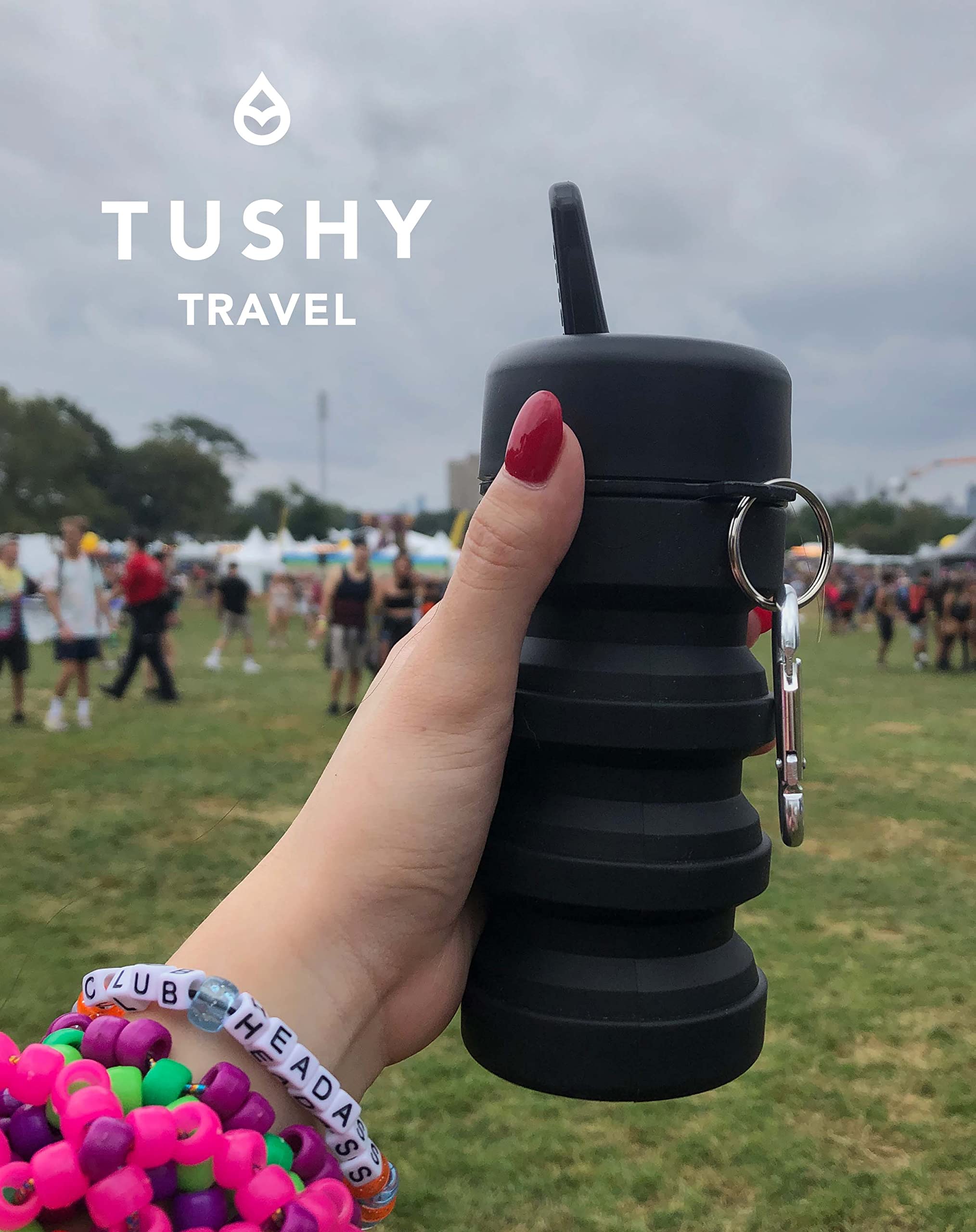 TUSHY travel bidet 11oz capacity provides ample water for cleansing on trips