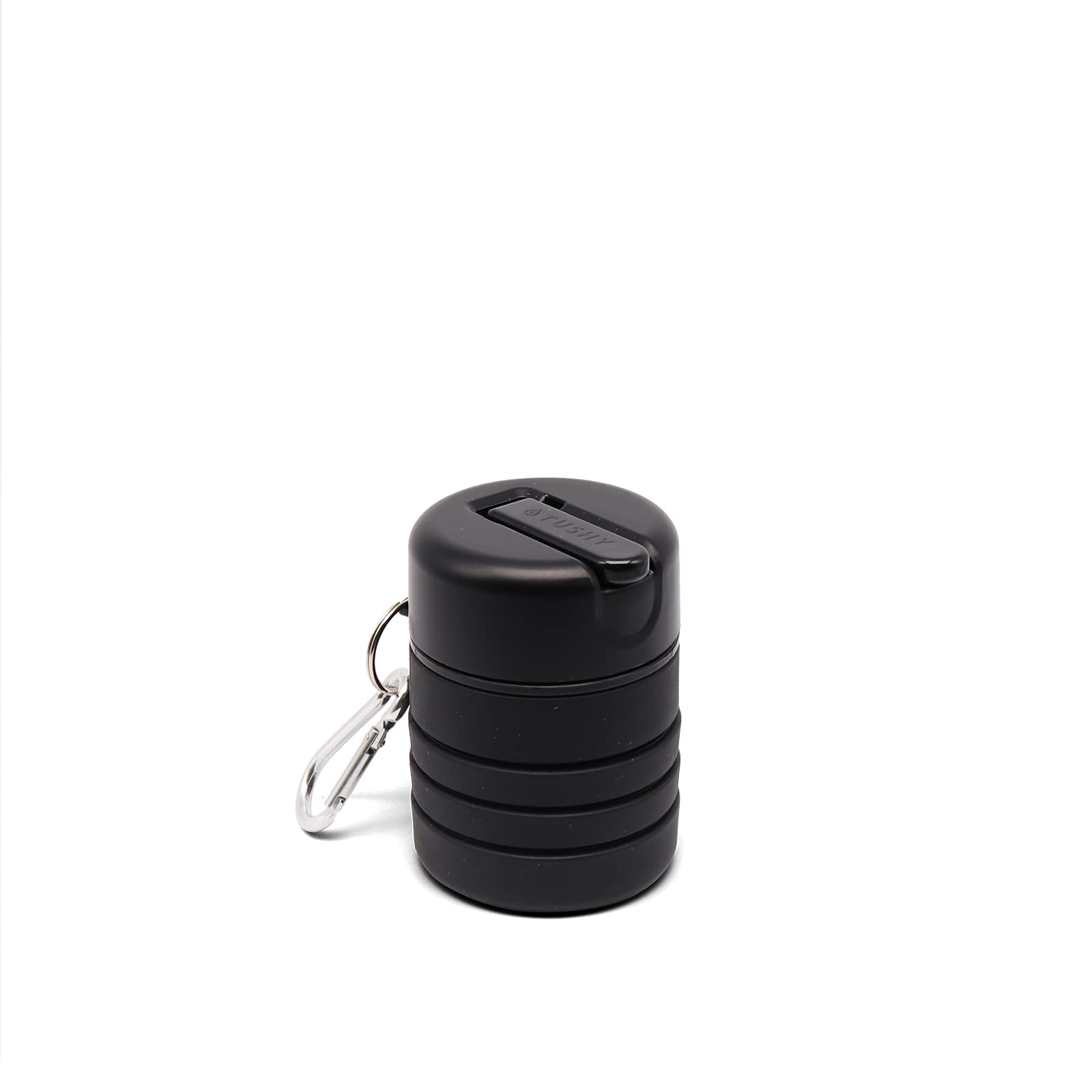TUSHY travel bidet carabiner hook enables easy bag attachment