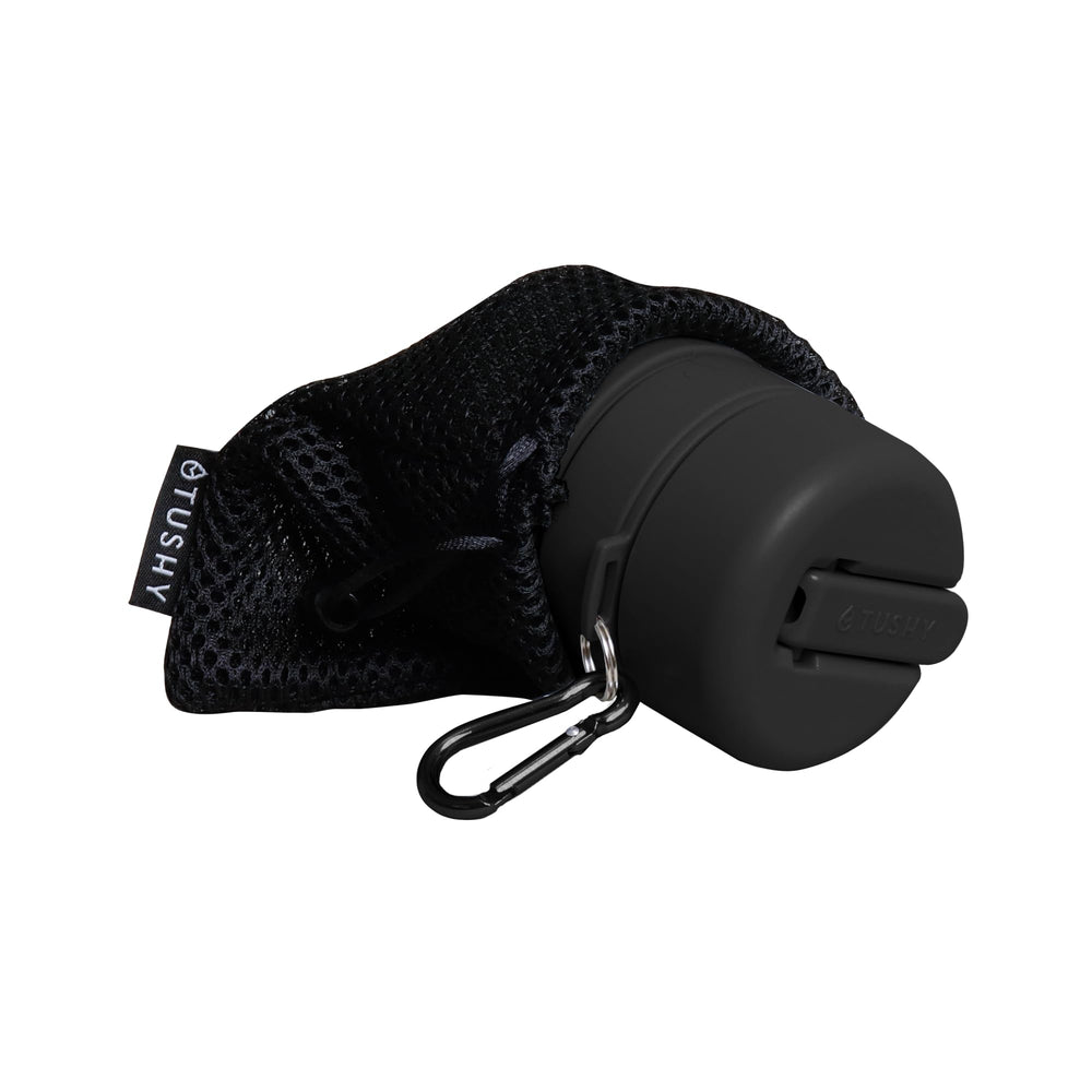 TUSHY travel bidet discreet carrying case supports hands-free, grab-and-go hygiene