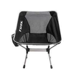 Tusk Compact Camp Chair Medium folded for easy transport