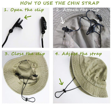 Chin strap length measurement showing 25 inches