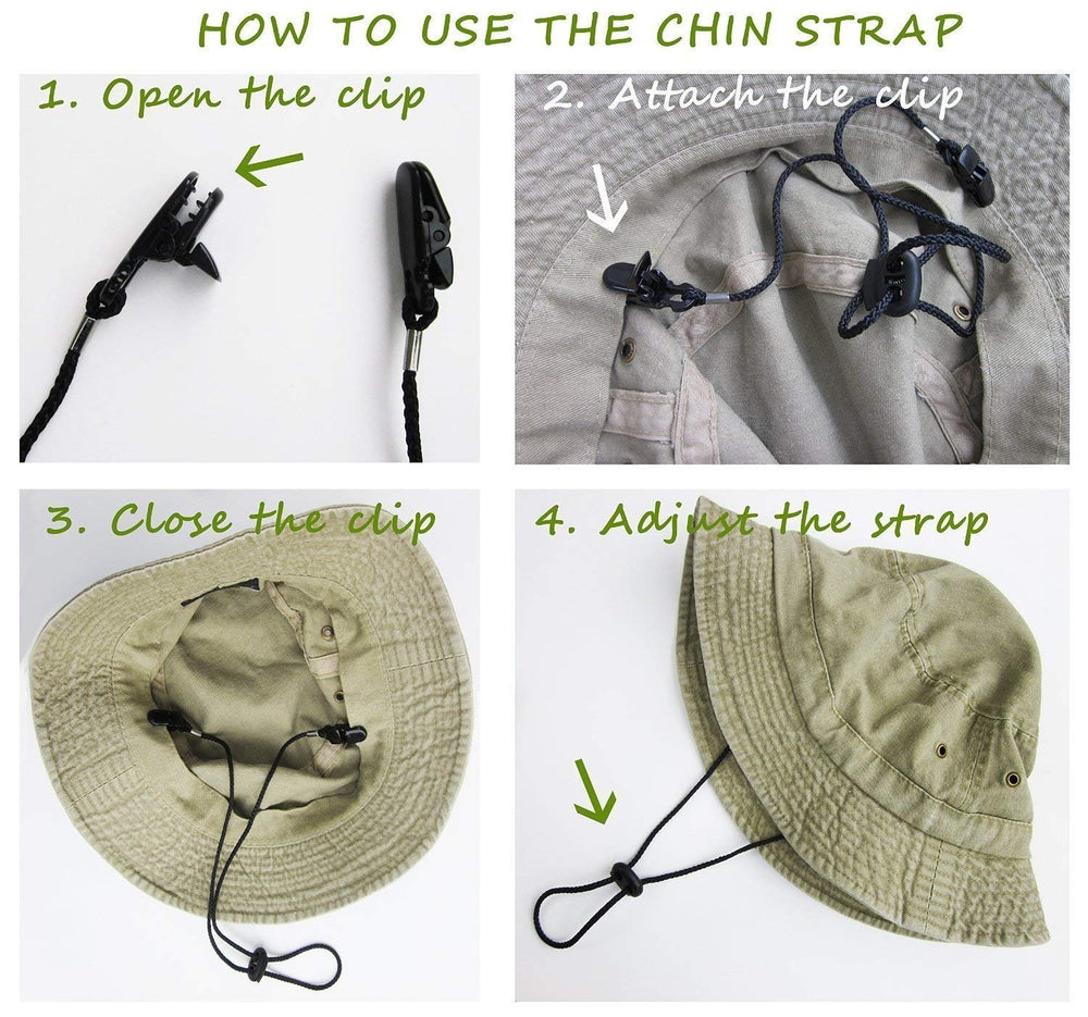 Chin strap length measurement showing 25 inches