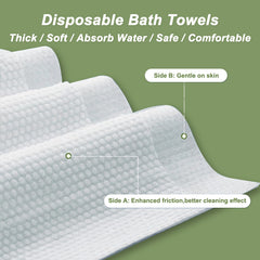 Tvvcalk disposable bath towel features quick-dry absorption after shower.
