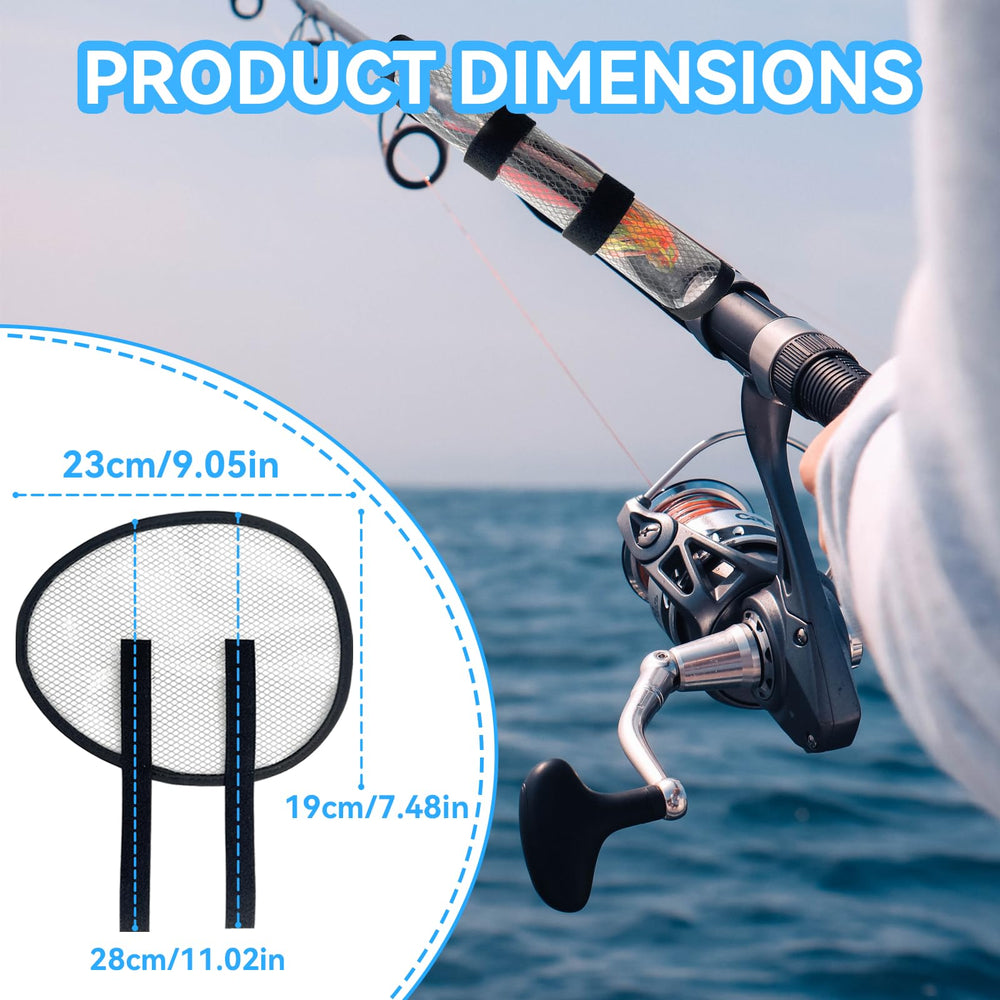 Lure wrap wrapped around fishing rod with hook protected