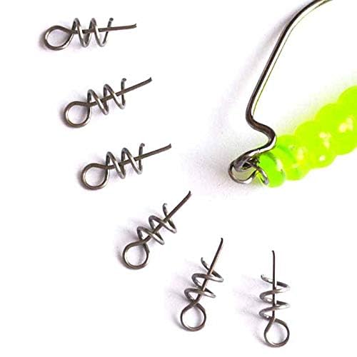 Twistlock hooks used with soft worm lures in use