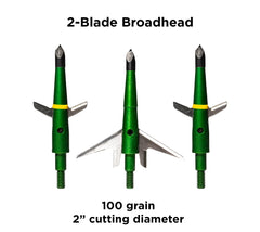 Diagram showing two blade sets in Swhacker broadhead design