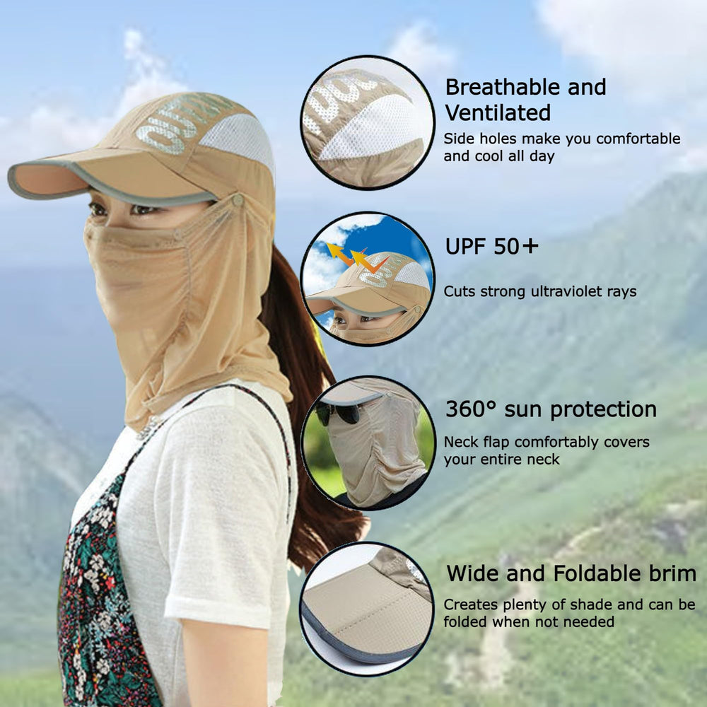 Two KAT foldable brim packs flat for easy storage in bags.