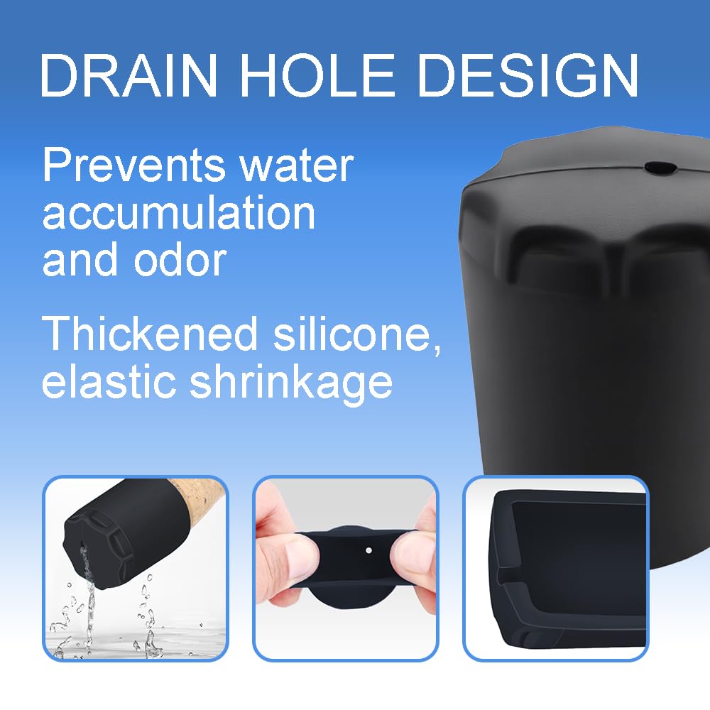 Bottom groove and drain vent design keeping rod ends dry and odor-free