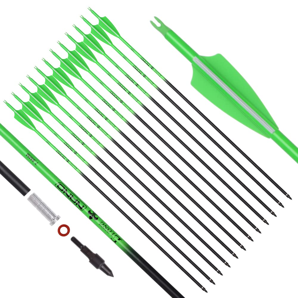 TY Archery carbon arrow 26in fluorescent shaft aids quick find after practice.