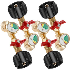 TYBXJUN propane refill adapter with gauge ready for quick fills