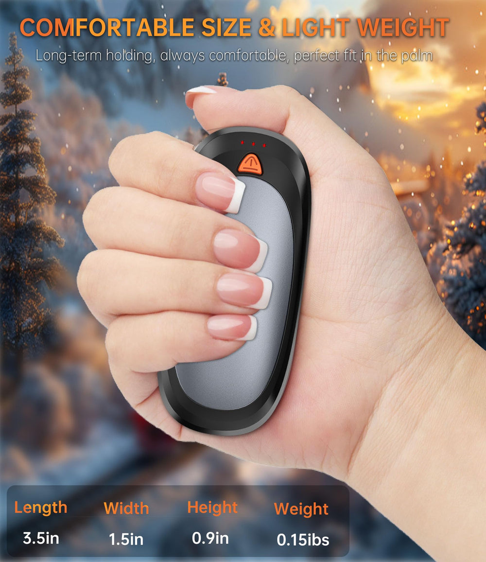 Tydse hand warmers double-sided heat for even warmth from fingertips to palms.