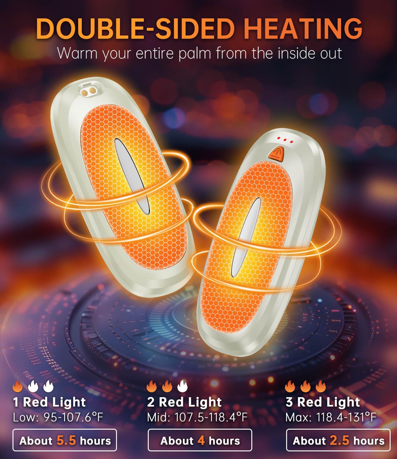 Two-pack of Tydse hand warmers ideal for camping or hiking.