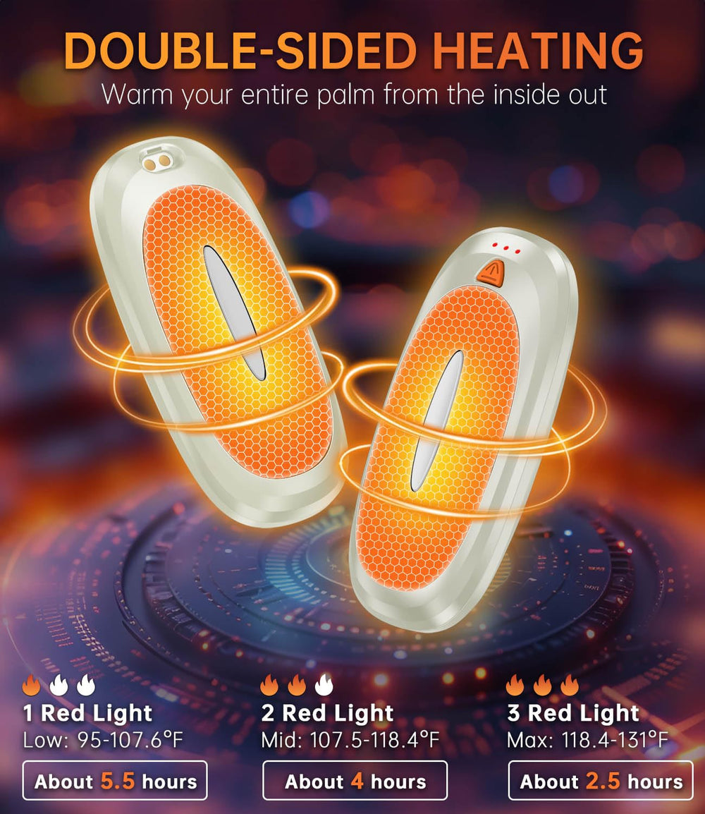 Two-pack of Tydse hand warmers ideal for camping or hiking.