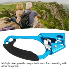 Tyenaza Hand Ascender holes for carabiners and webbings on upper and lower sides