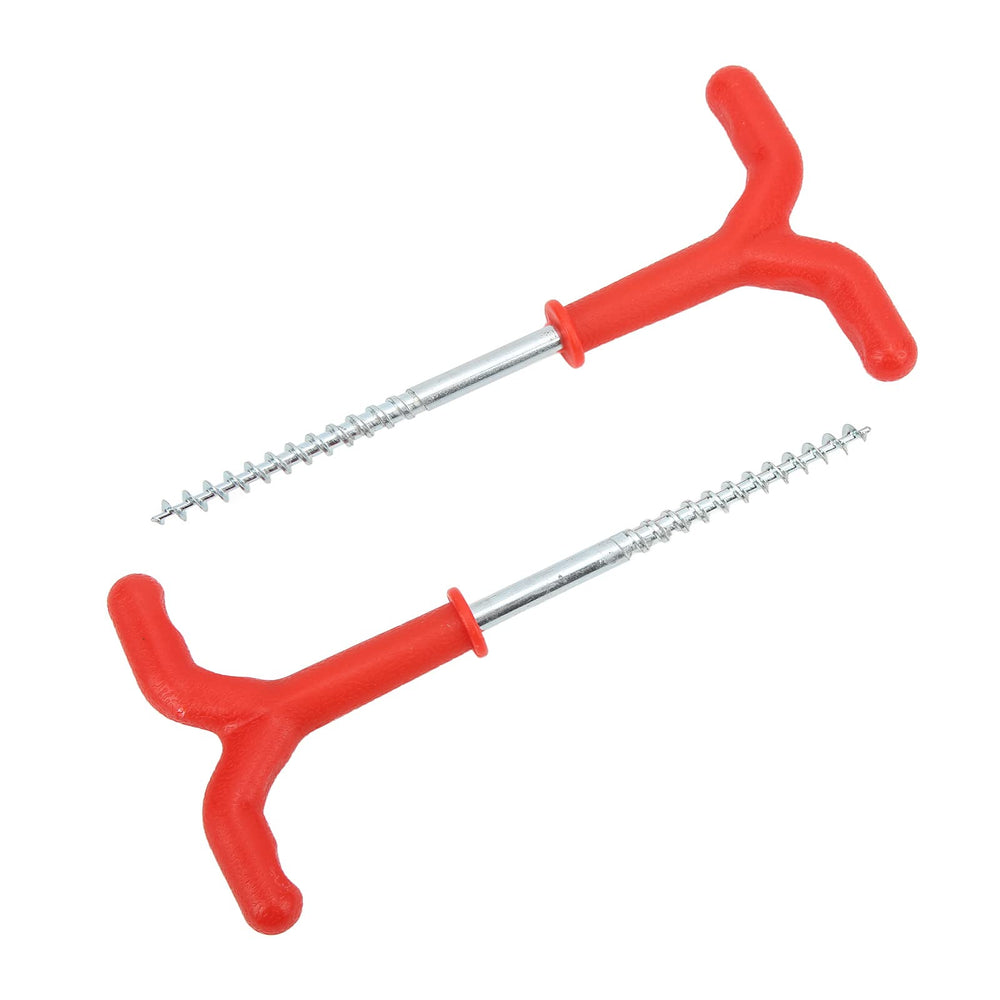 Tyenaza ice fishing screw rod stand on ice provides stable rod support.