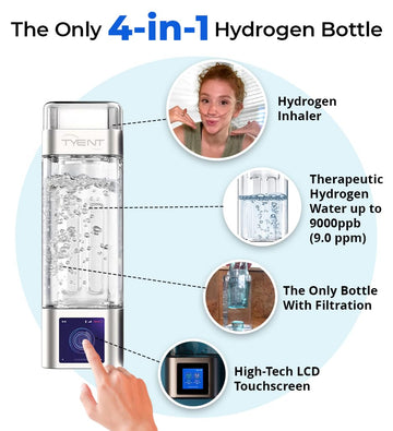 TYENT bottle with inhalation feature displaying potential cognitive and respiratory wellness benefits.