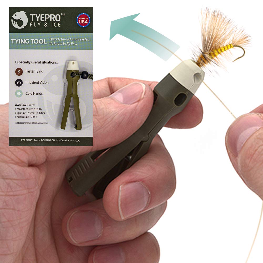 TYEPRO Fly & Ice tool low-light-use helps threading in dim conditions